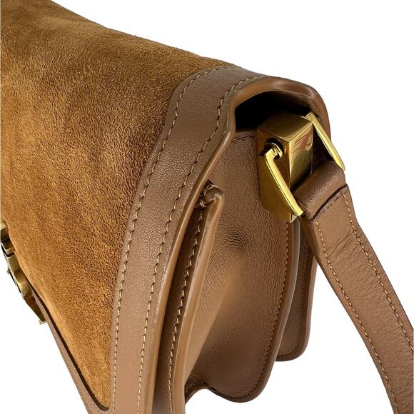 Saint Laurent Brown Solferino Medium Suede Crossbody Bag - Picture 9 of 16